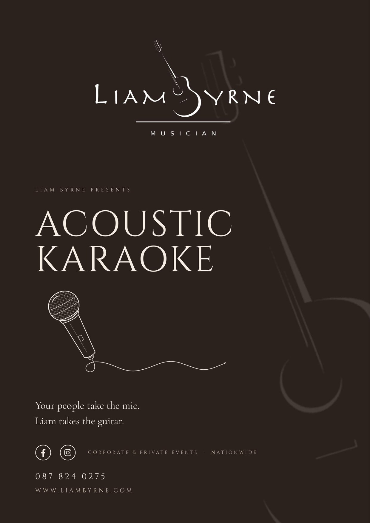 Acoustic Karaoke brochure page 1